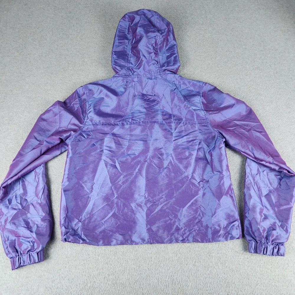 Ninth Hall Windbreaker Jacket Men's XS Purple Tay Iridescent Half Zip Hooded